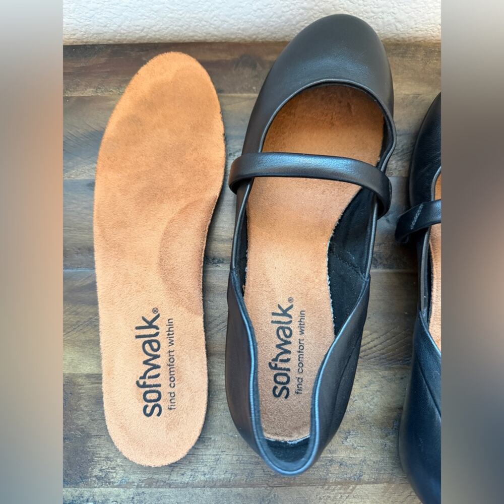 SoftWalk Samara Leather Mary Jane Ballet Flats Womens 7.5 N Comfort Cushioned - Picture 9 of 9